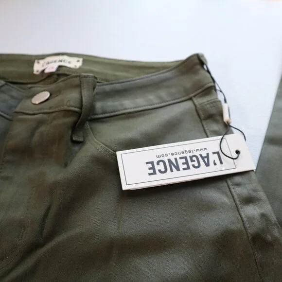 NEW L'Agence MargueriteHigh-RiseHunter CoatedJeans size 25 NWT